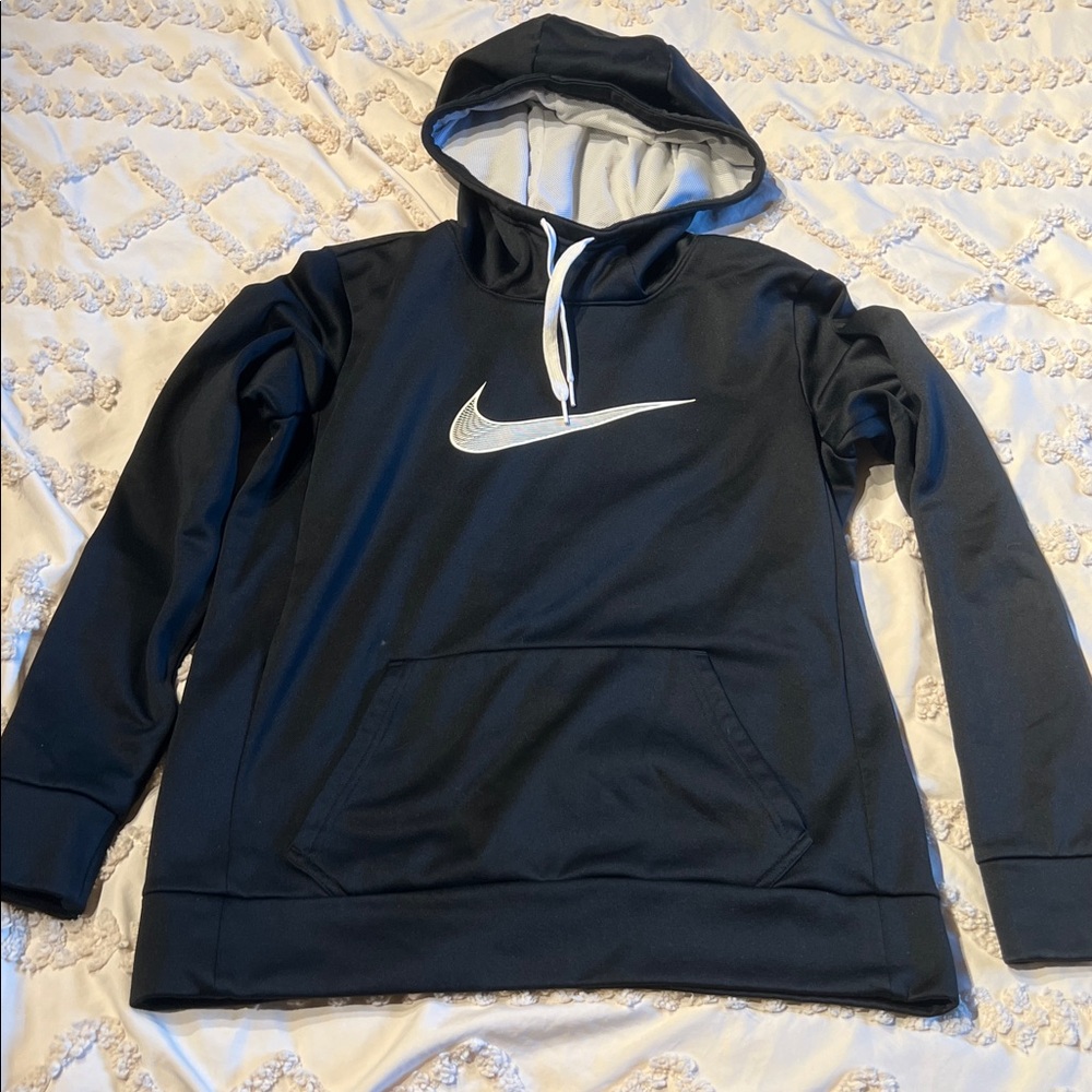 Nike Black and Gray Hoodie with Swoosh